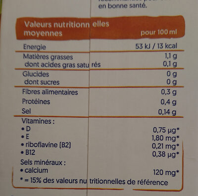 Alpro almond milk - Informations nutritionnelles - fr